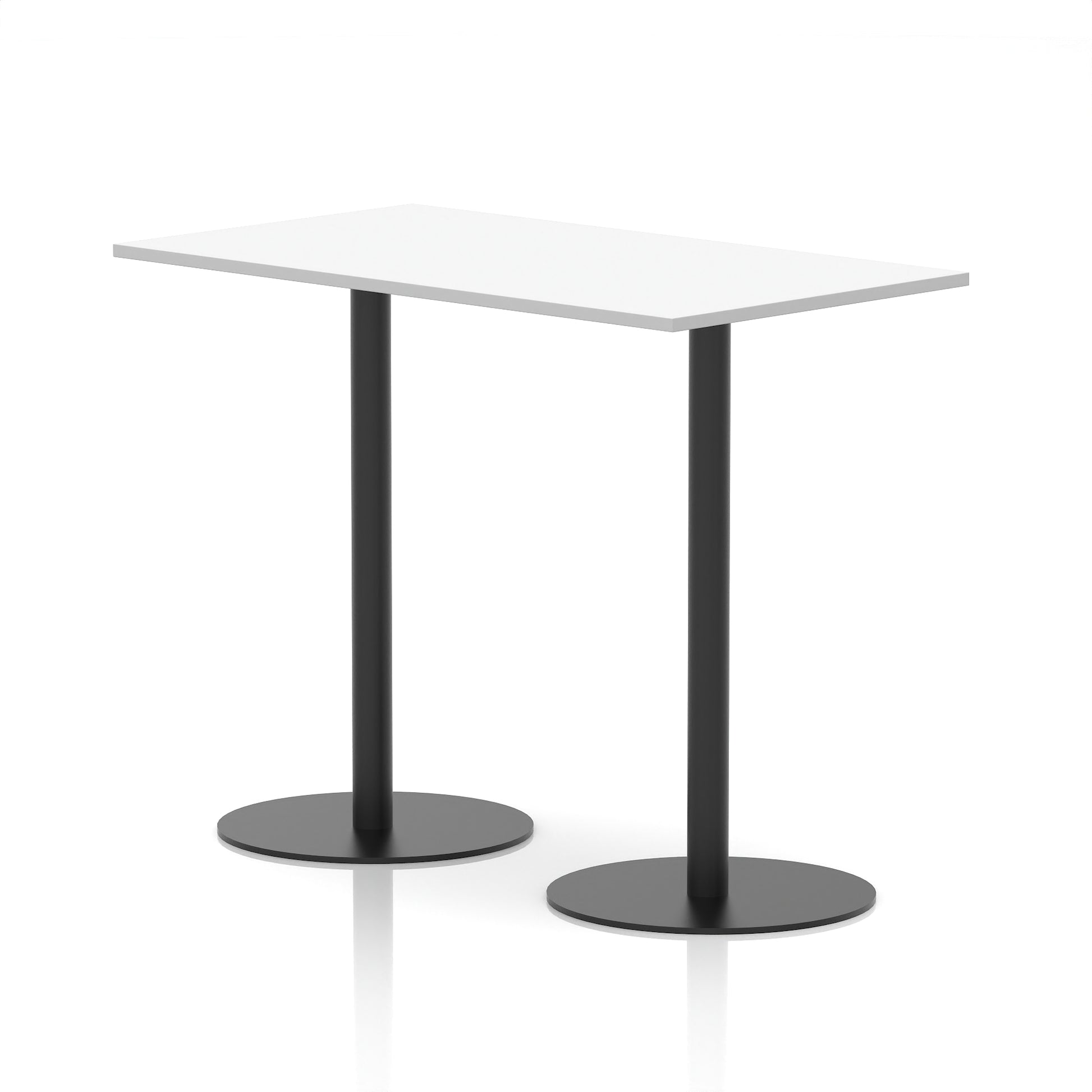 Italia Rectangular Poseur Table Black Leg