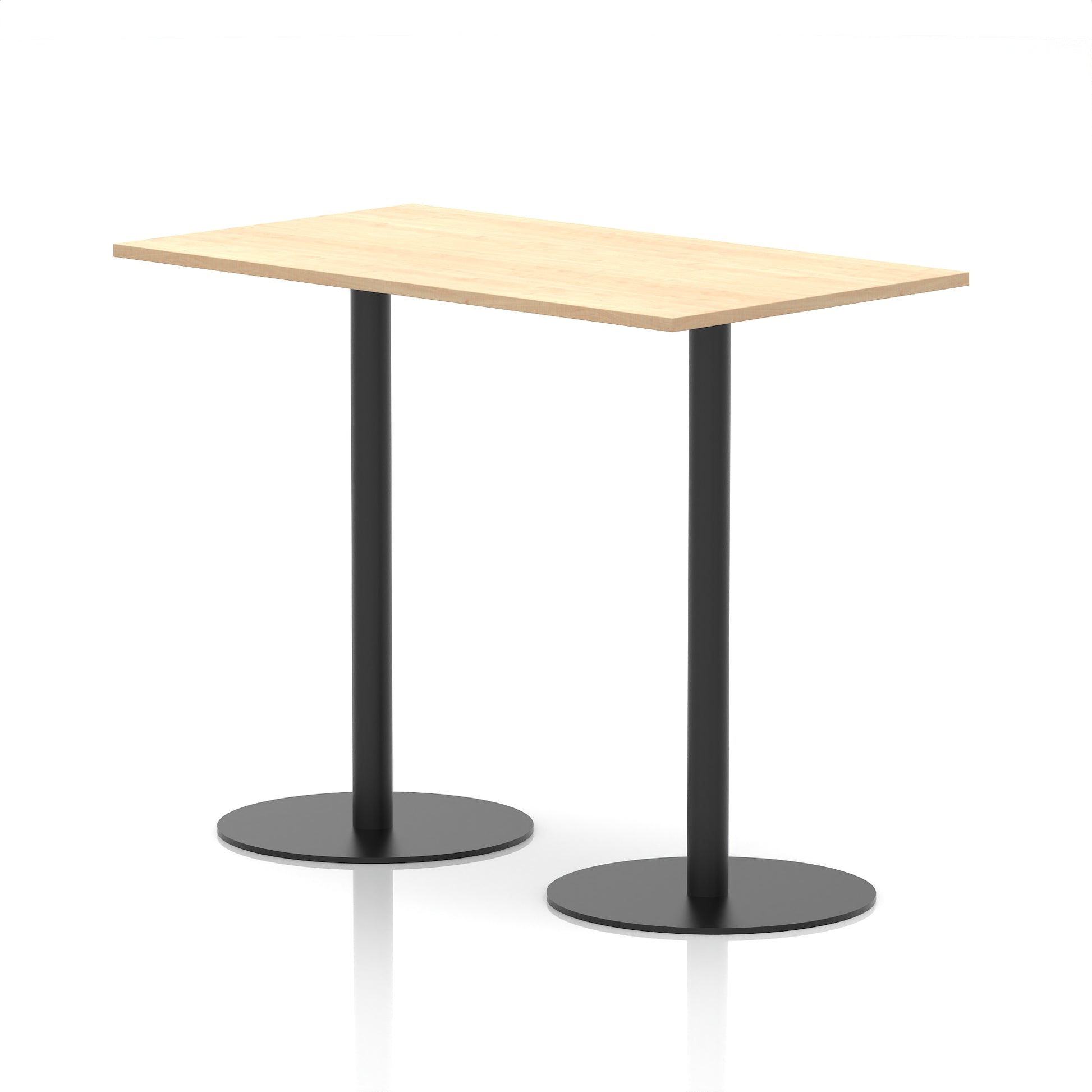 Italia Rectangular Poseur Table Black Leg