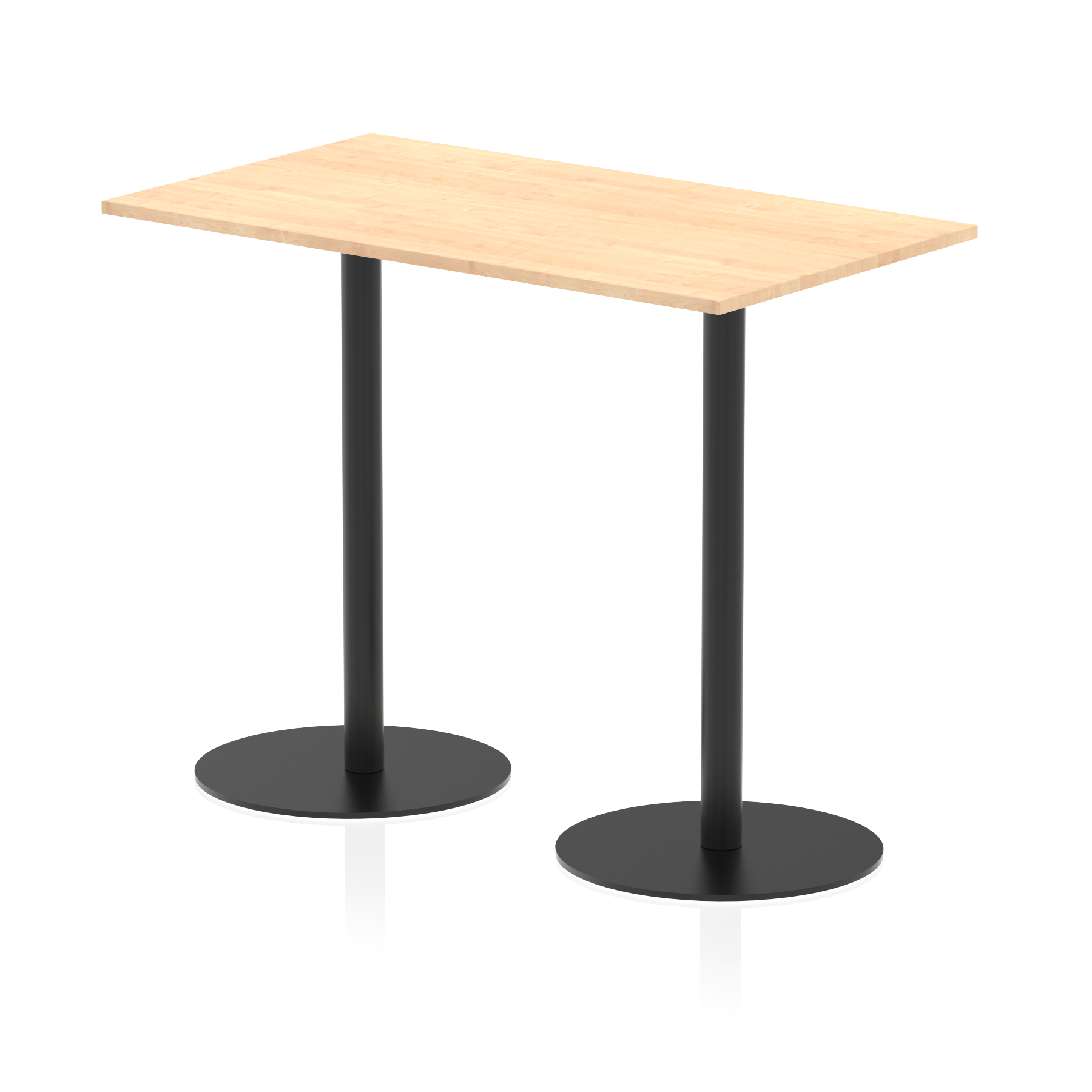 Italia Rectangular Poseur Table Black Leg