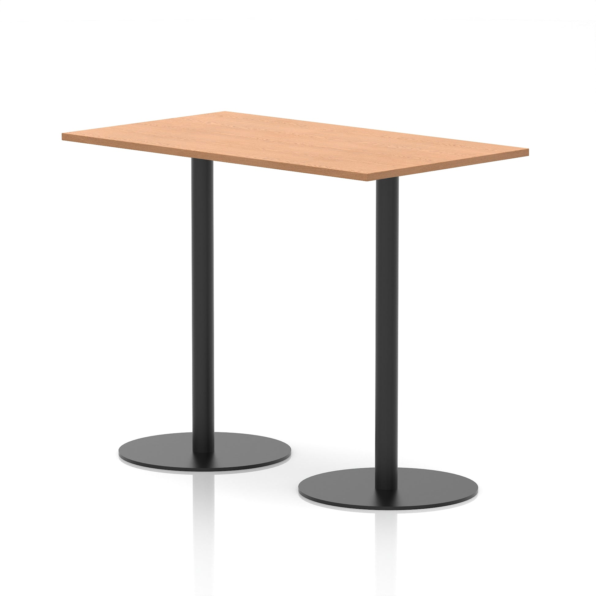 Italia Rectangular Poseur Table Black Leg