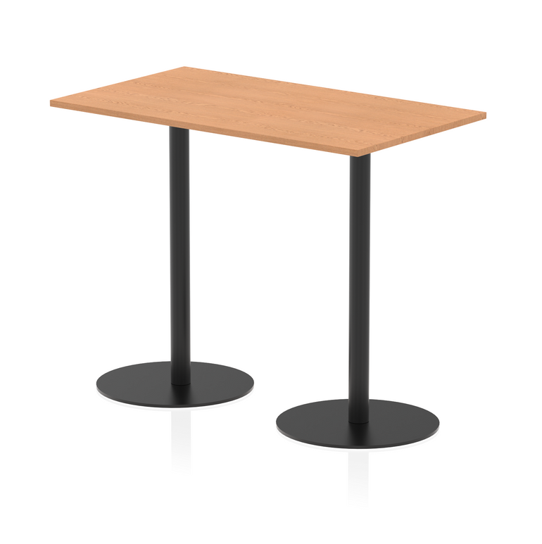 Italia Rectangular Poseur Table Black Leg