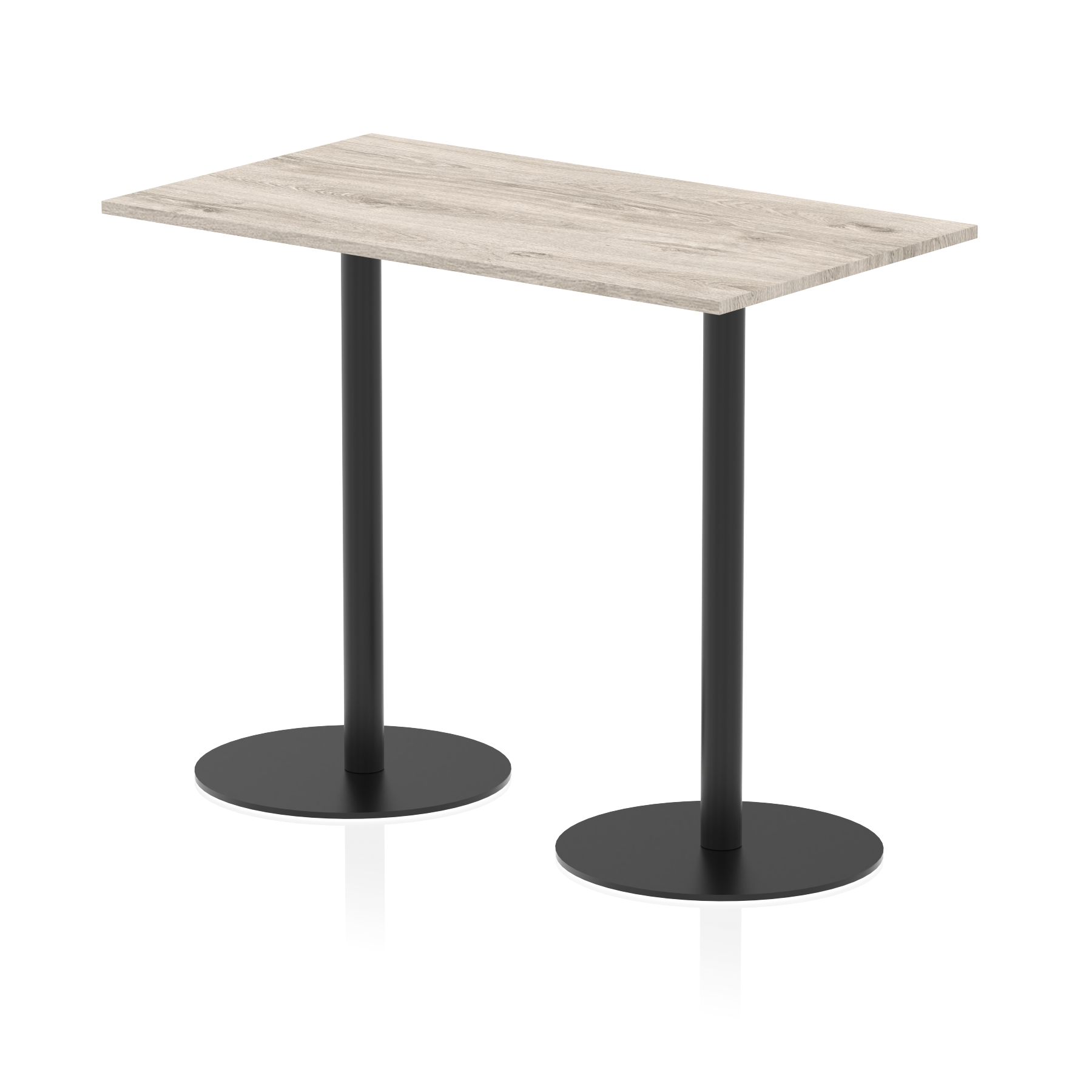 Italia Rectangular Poseur Table Black Leg