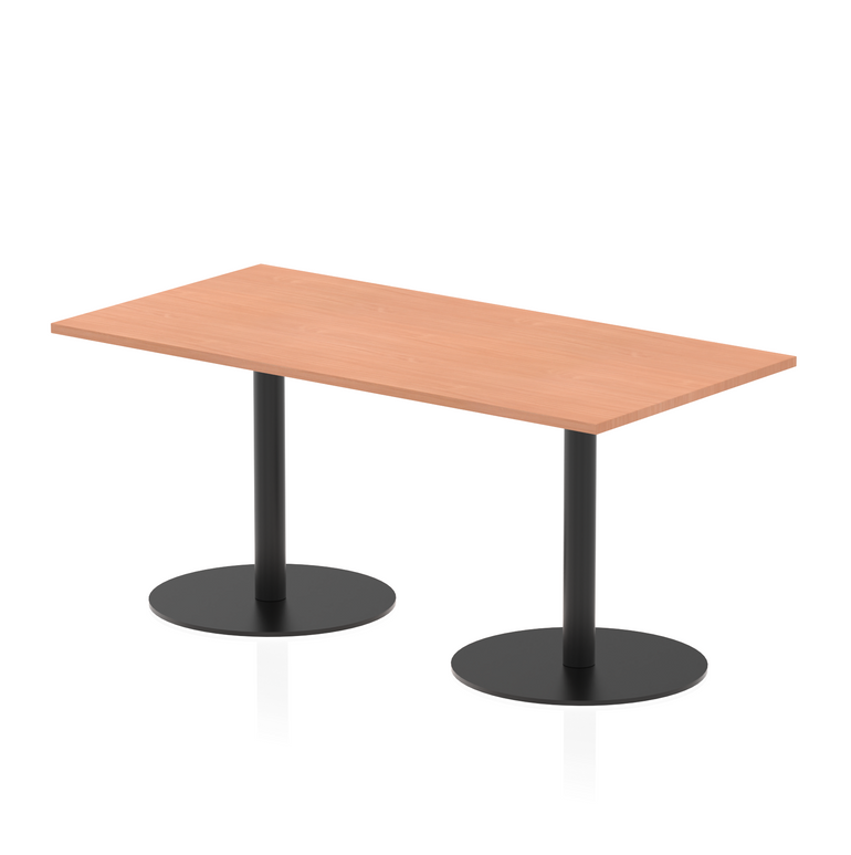 Italia Rectangular Poseur Table Black Leg