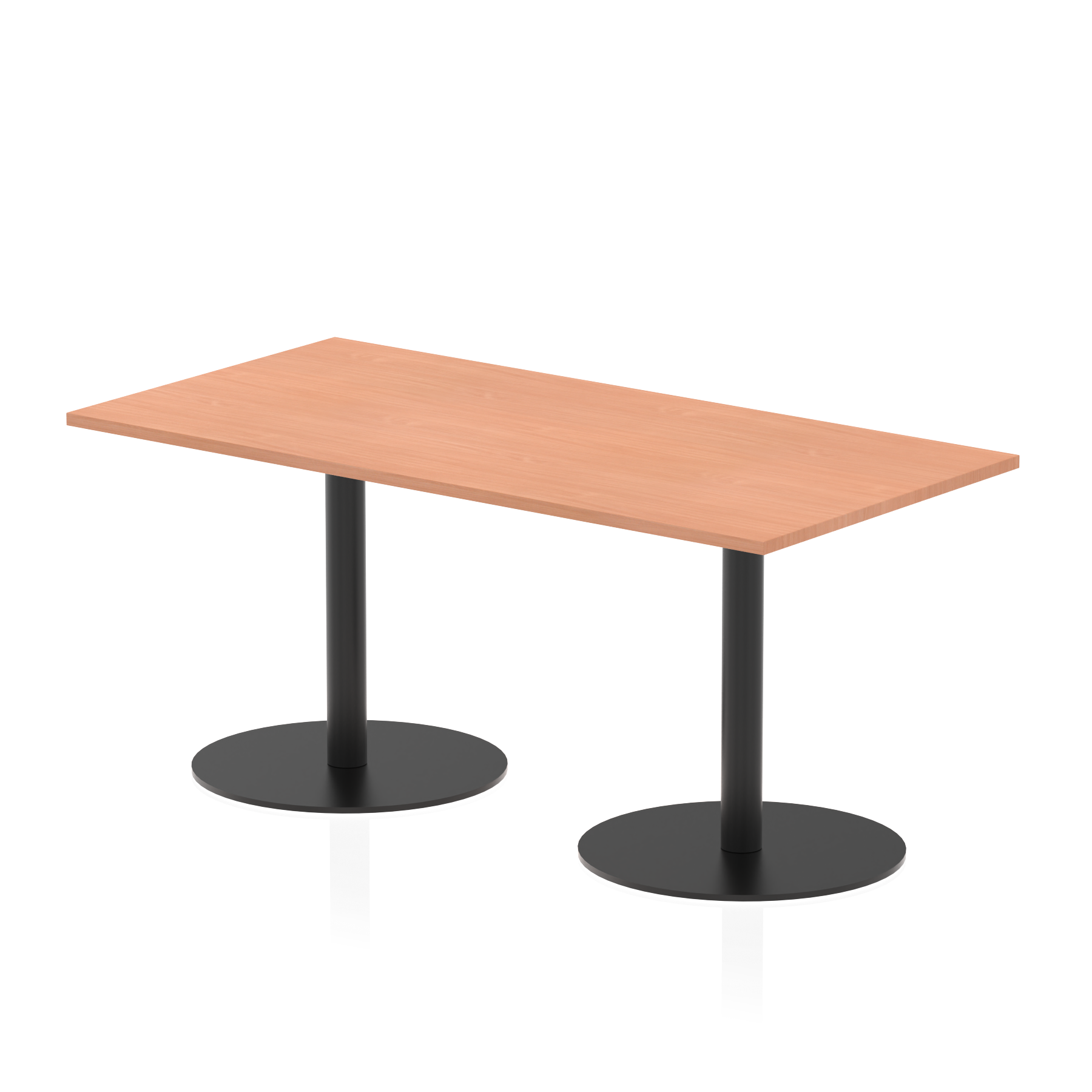 Italia Rectangular Poseur Table Black Leg