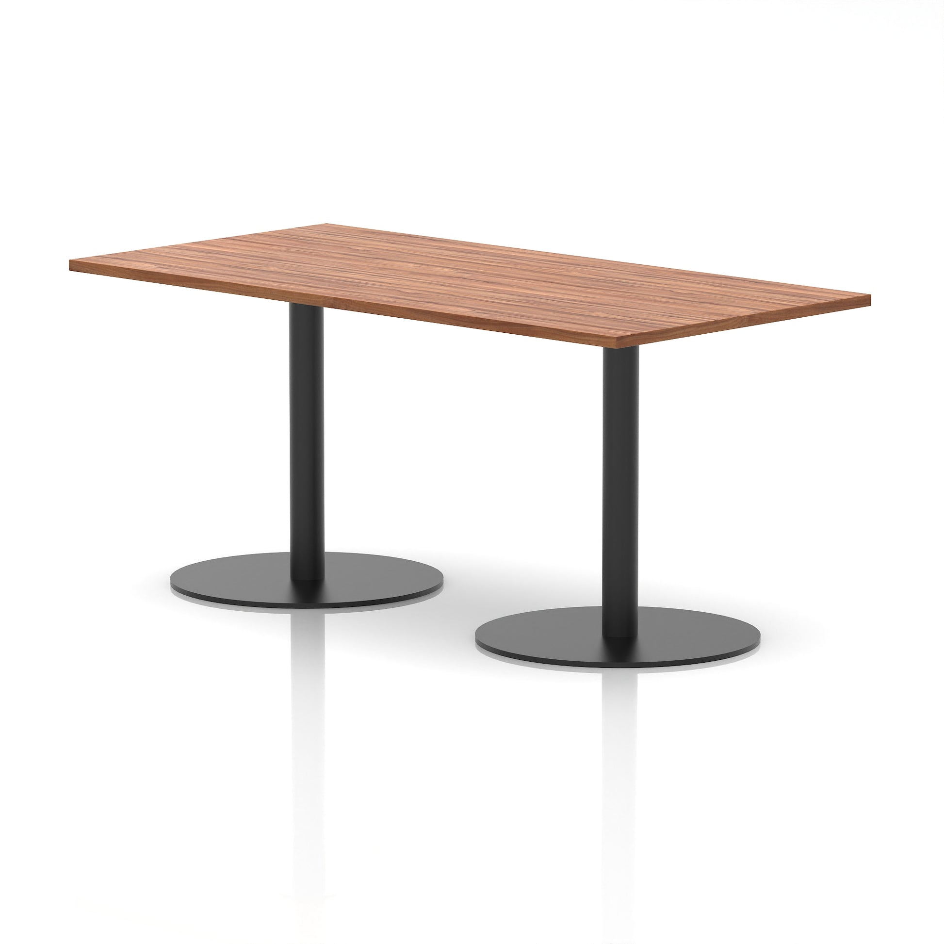Italia Rectangular Poseur Table Black Leg