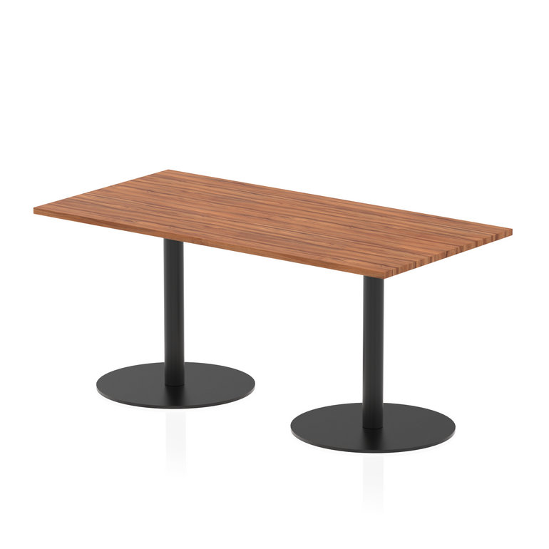 Italia Rectangular Poseur Table Black Leg