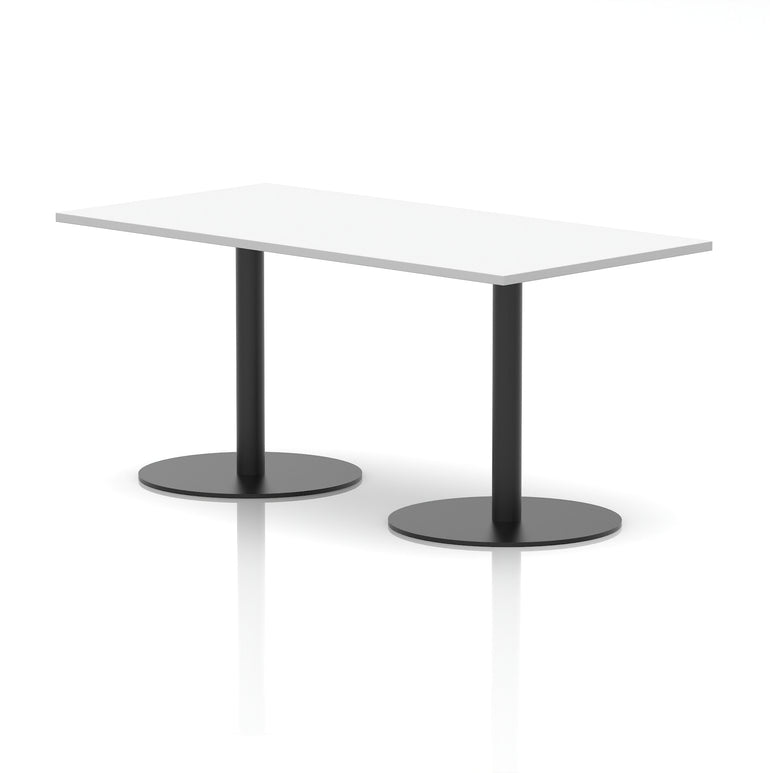 Italia Rectangular Poseur Table Black Leg