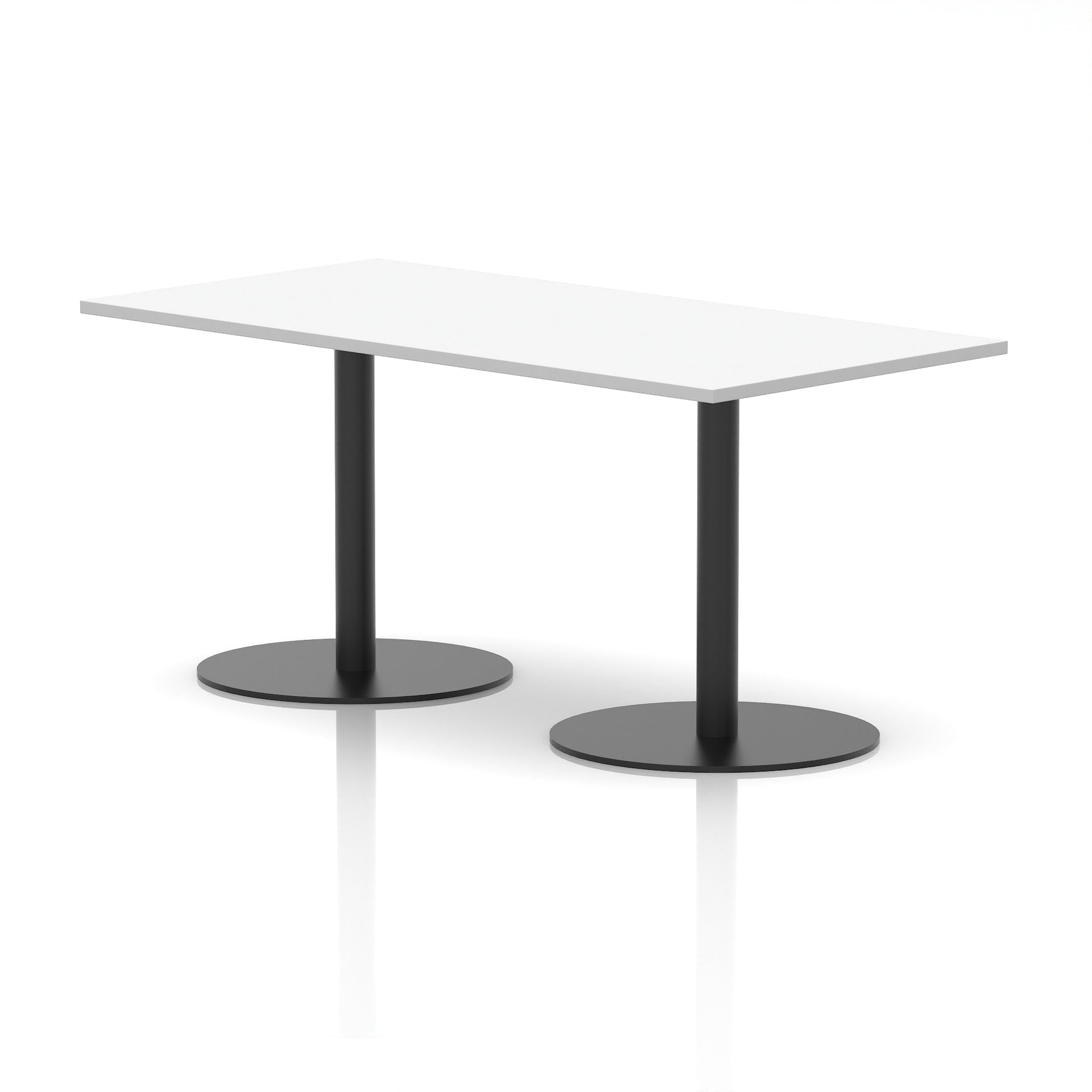 Italia Rectangular Poseur Table Black Leg
