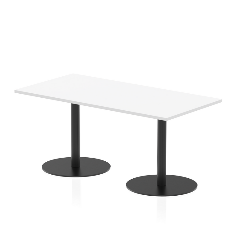 Italia Rectangular Poseur Table Black Leg