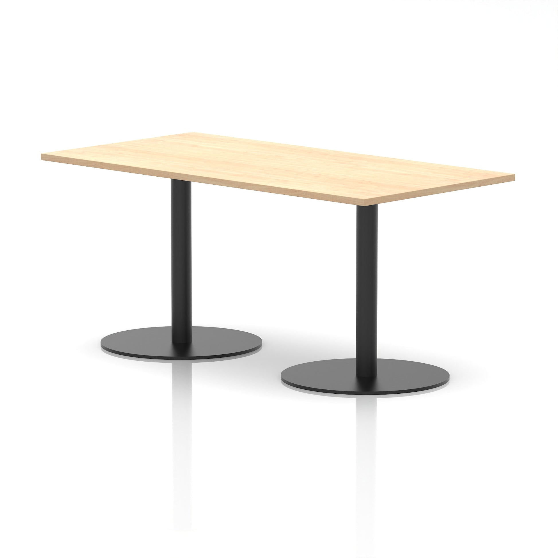 Italia Rectangular Poseur Table Black Leg