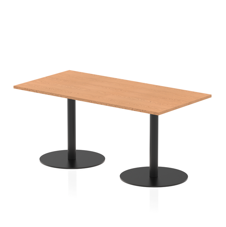 Italia Rectangular Poseur Table Black Leg