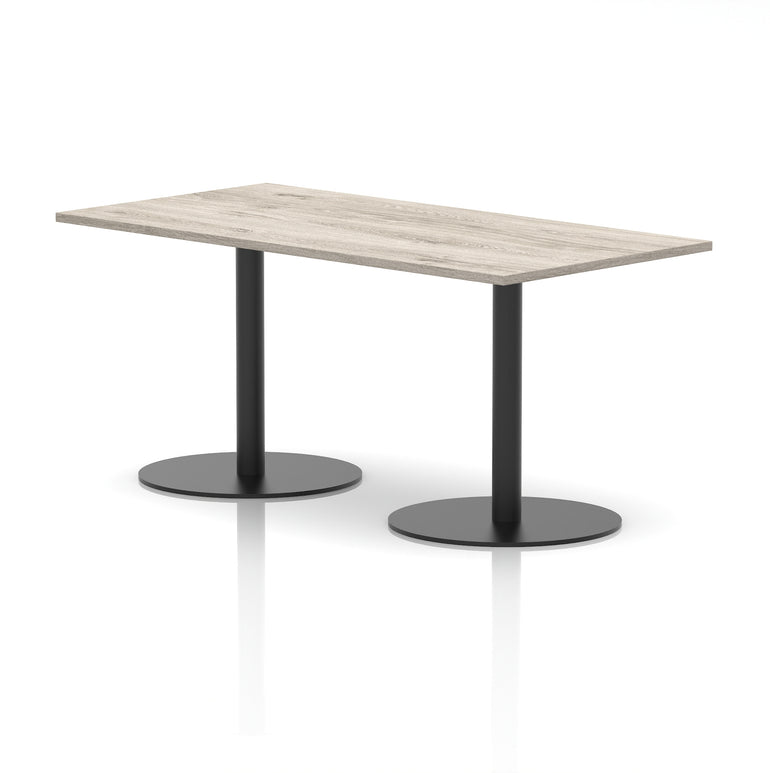 Italia Rectangular Poseur Table Black Leg