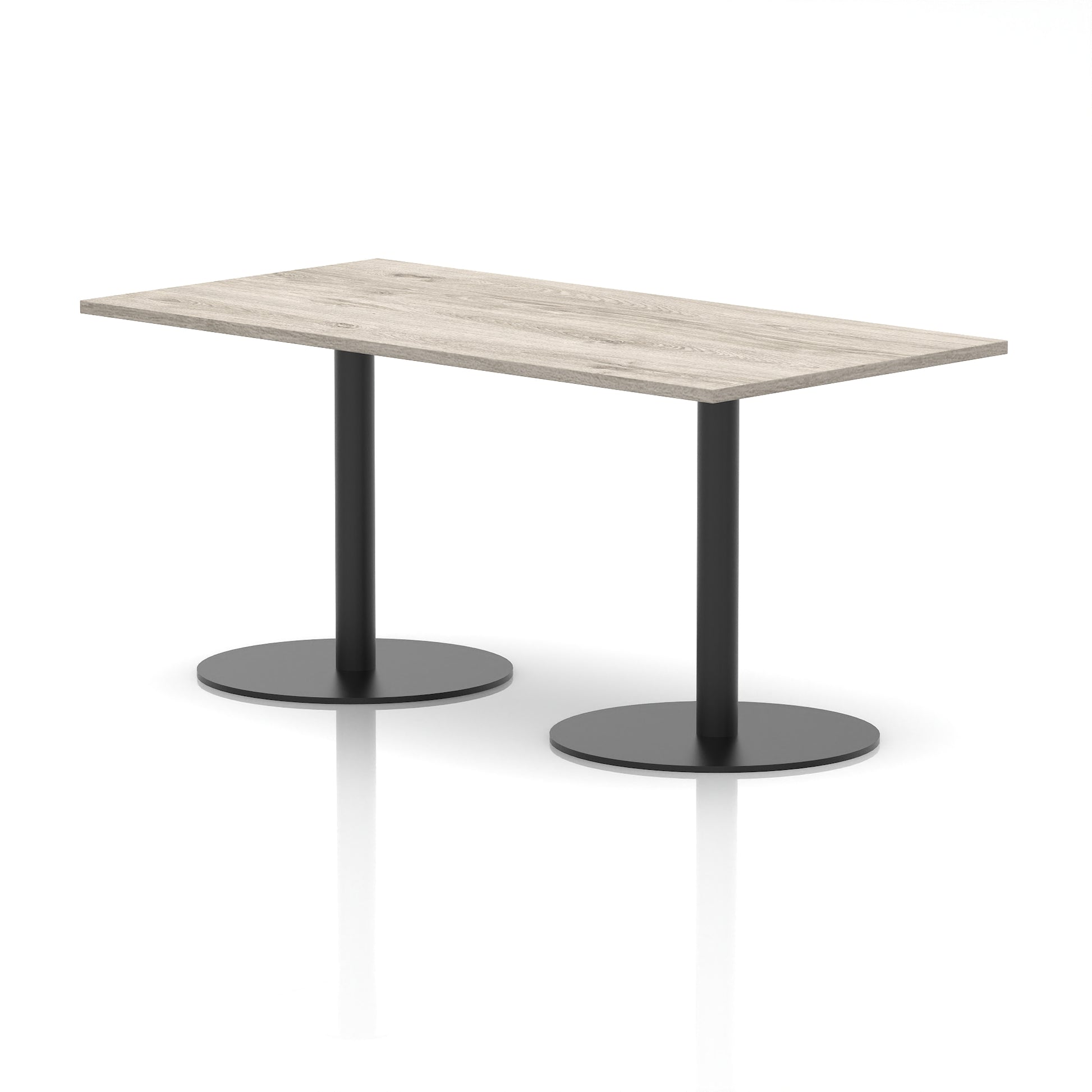 Italia Rectangular Poseur Table Black Leg