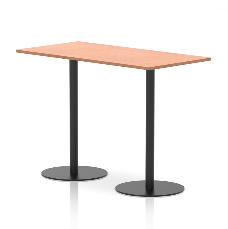 Italia Rectangular Poseur Table Black Leg