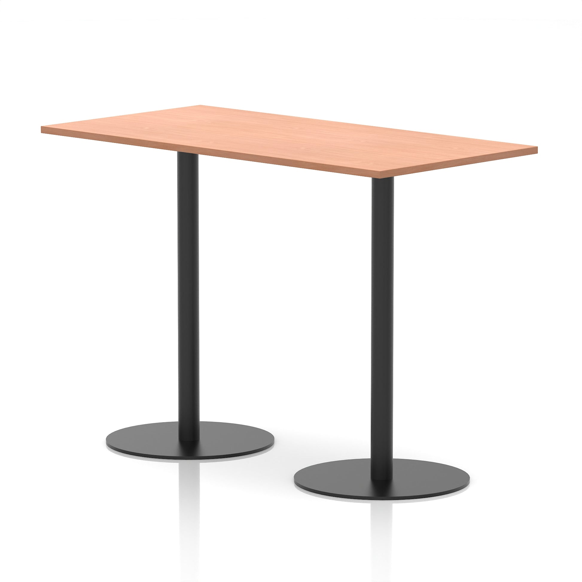 Italia Rectangular Poseur Table Black Leg