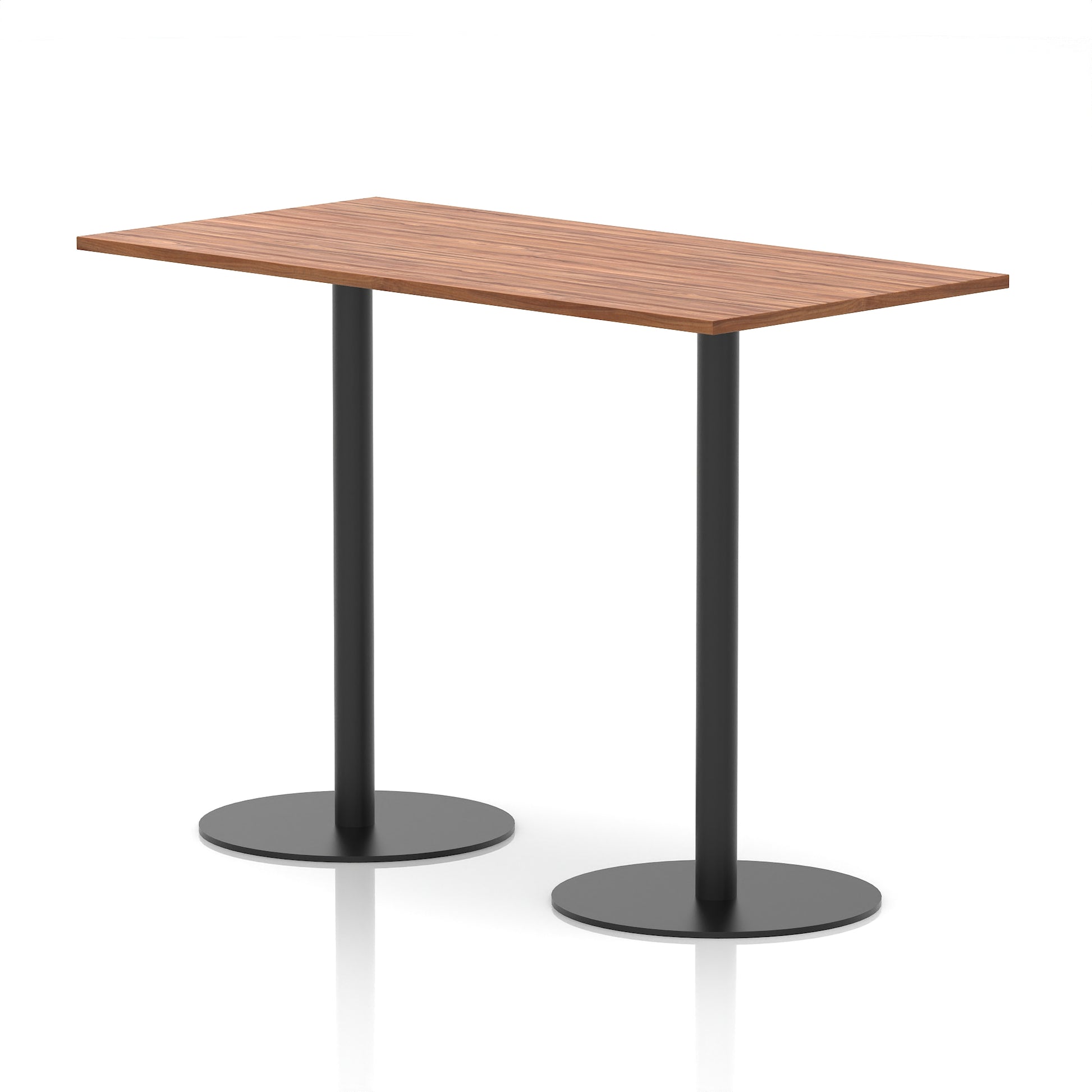 Italia Rectangular Poseur Table Black Leg