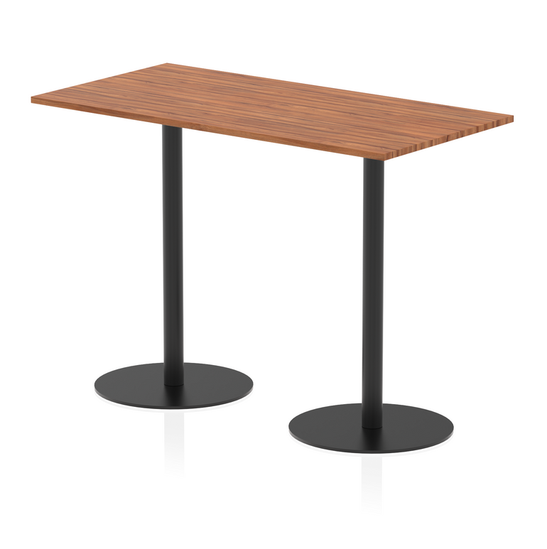 Italia Rectangular Poseur Table Black Leg