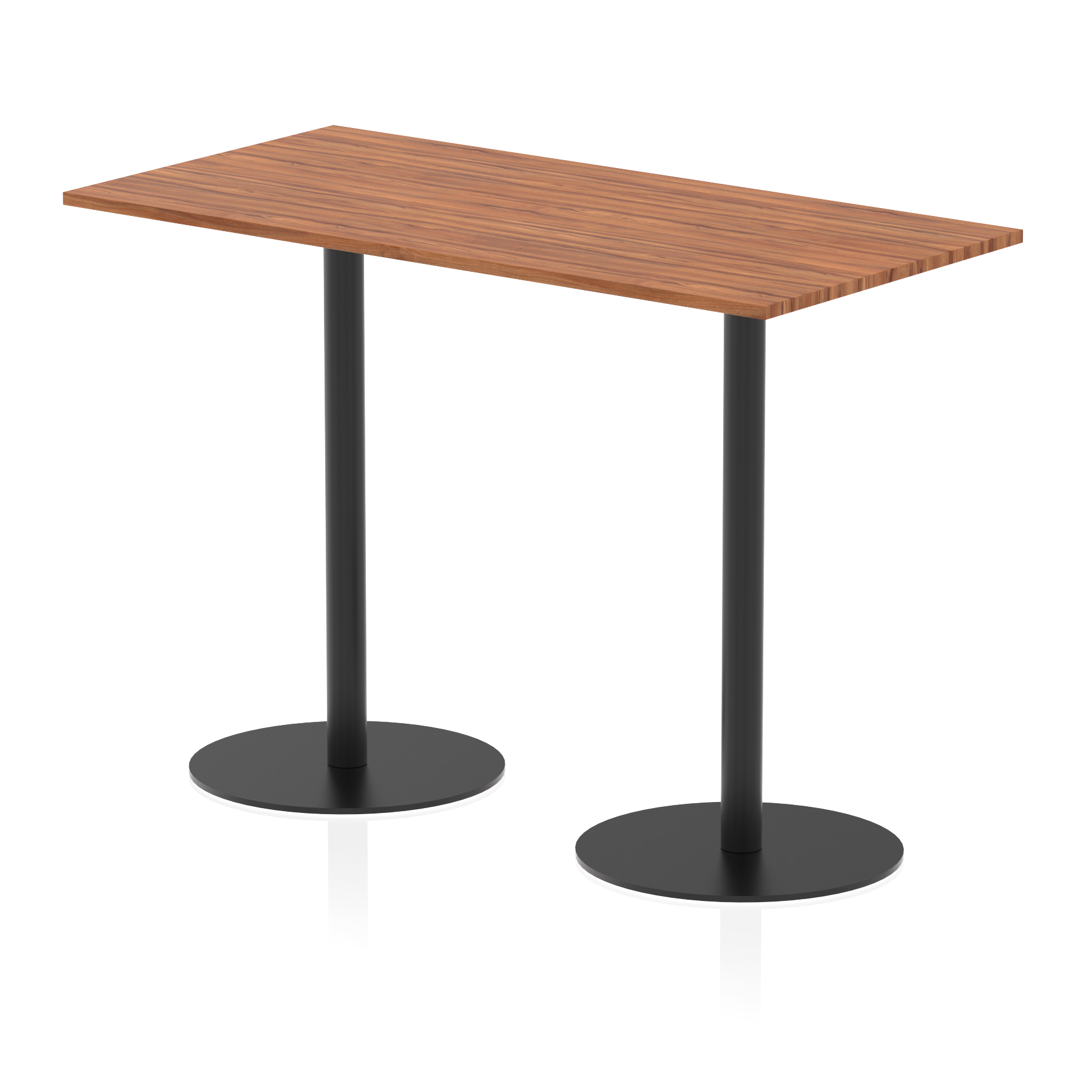 Italia Rectangular Poseur Table Black Leg