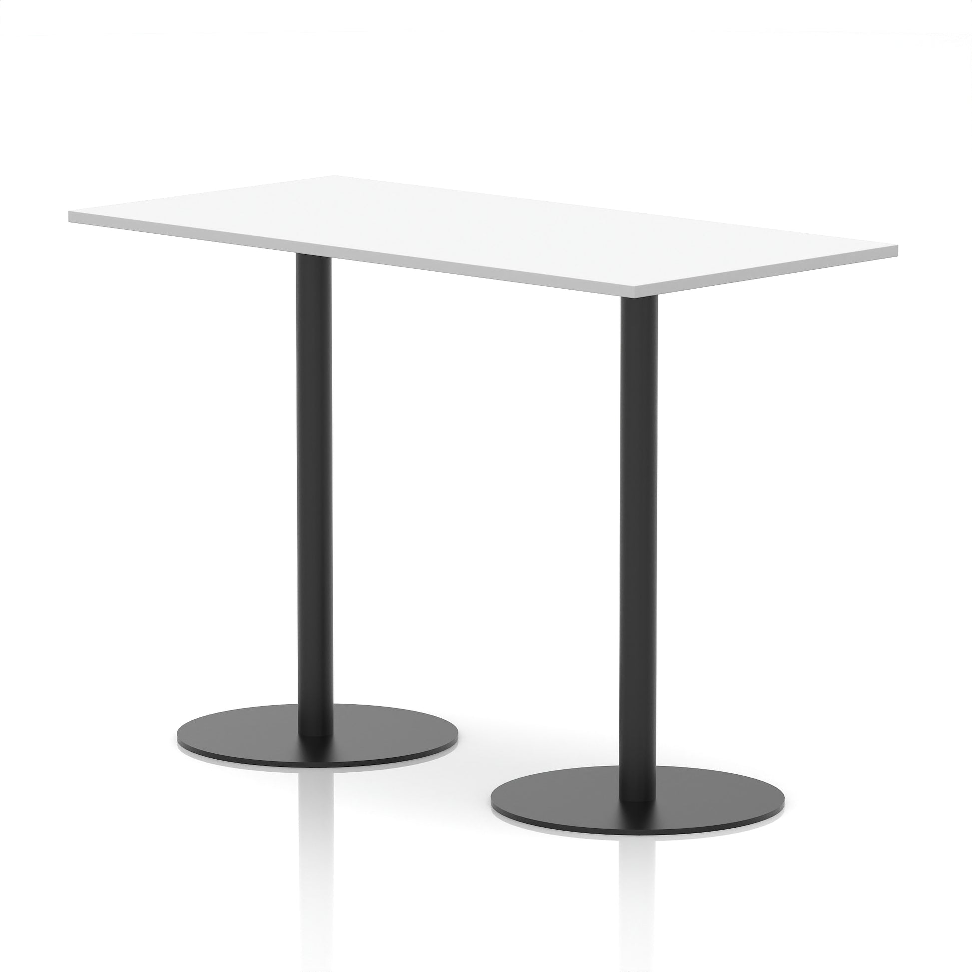 Italia Rectangular Poseur Table Black Leg