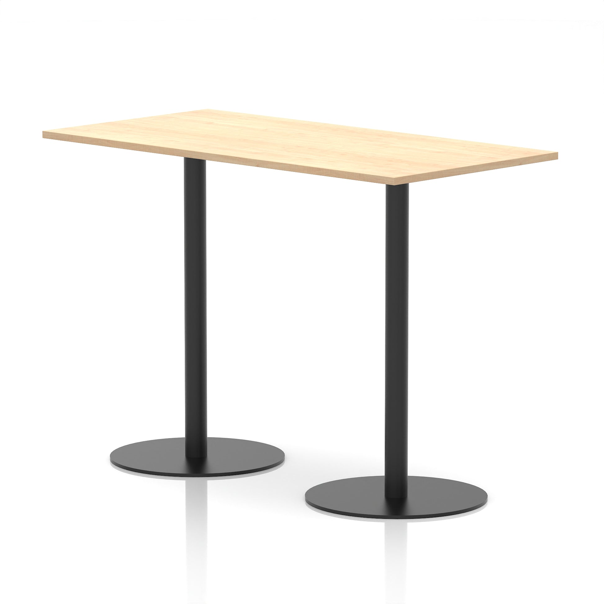 Italia Rectangular Poseur Table Black Leg