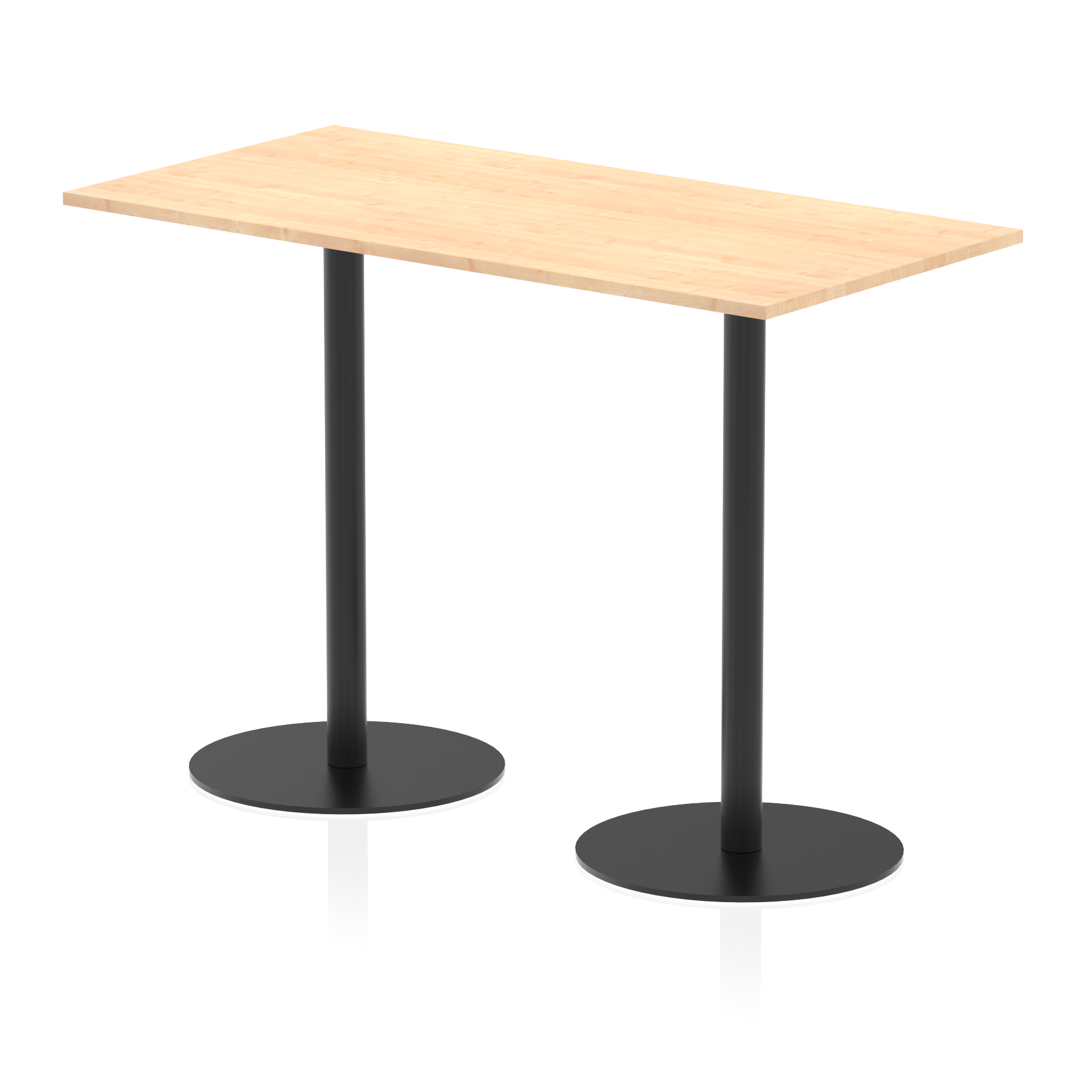 Italia Rectangular Poseur Table Black Leg