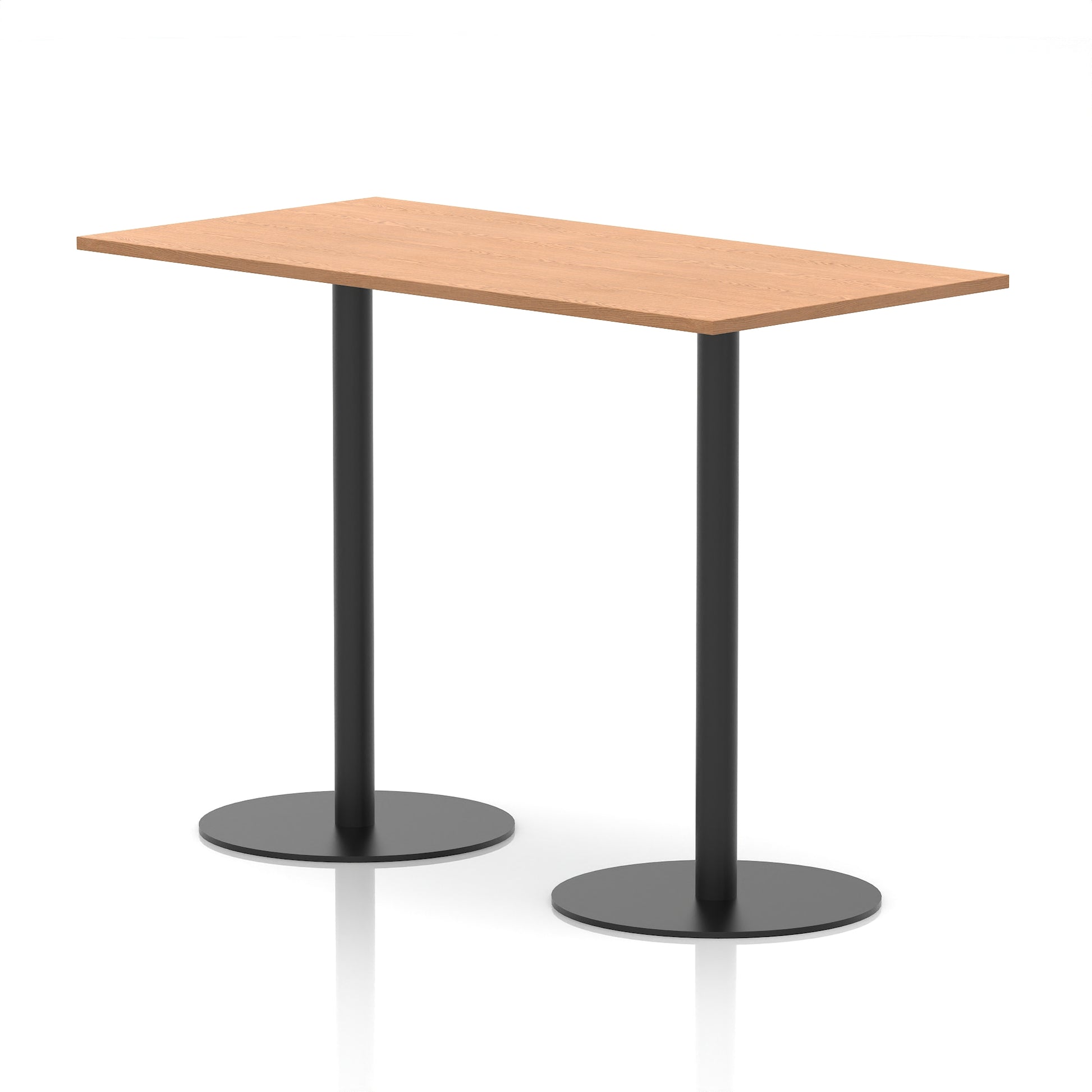 Italia Rectangular Poseur Table Black Leg