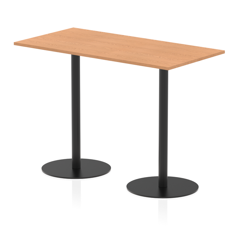 Italia Rectangular Poseur Table Black Leg