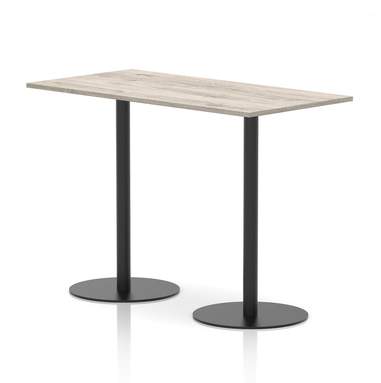 Italia Rectangular Poseur Table Black Leg
