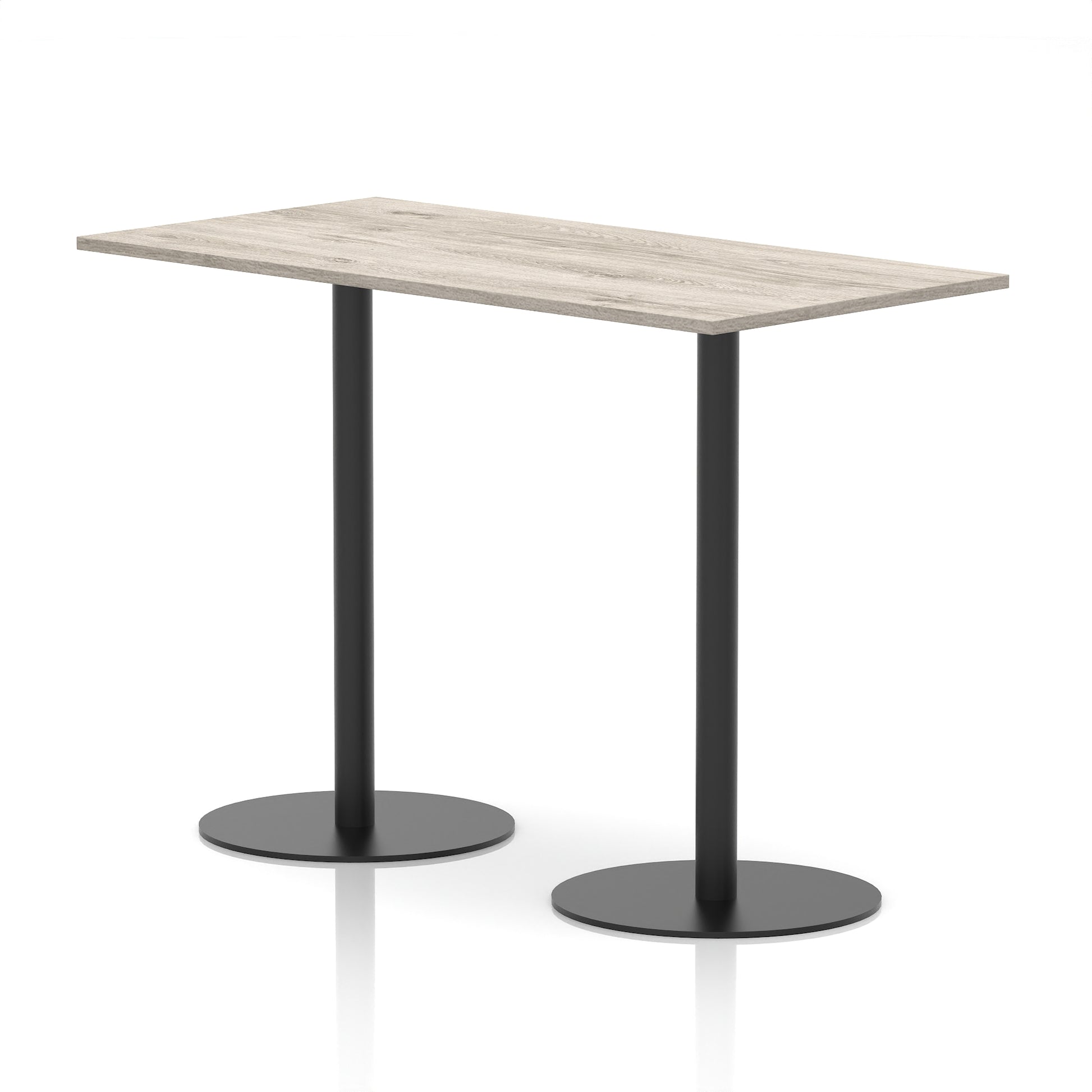 Italia Rectangular Poseur Table Black Leg