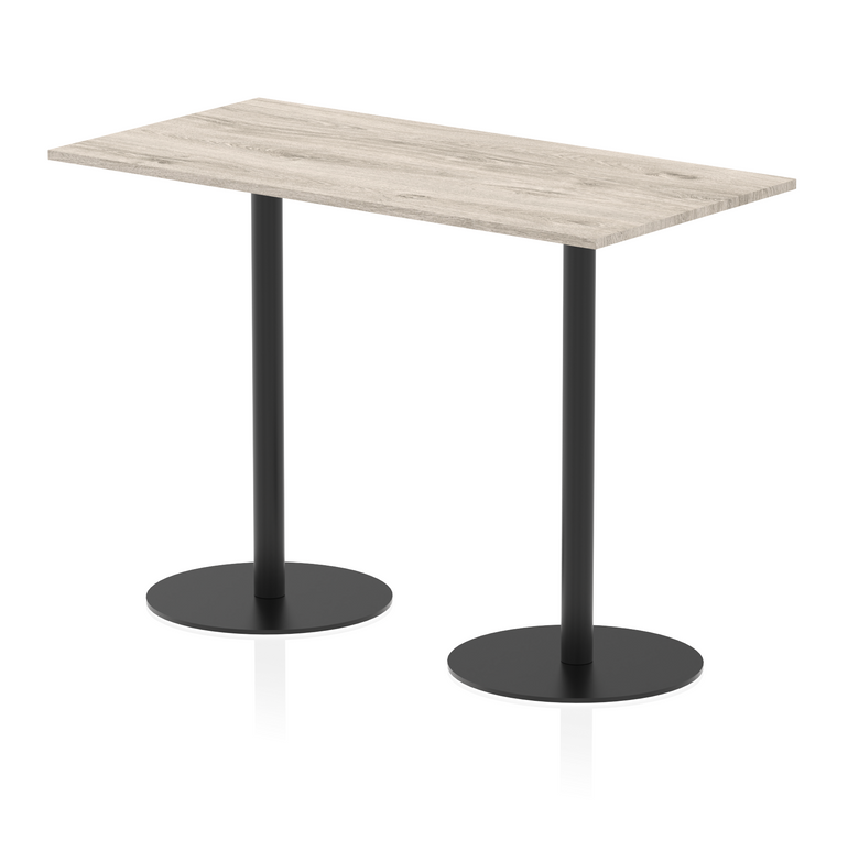 Italia Rectangular Poseur Table Black Leg