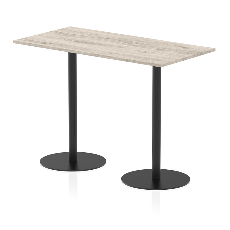 Italia Rectangular Poseur Table Black Leg