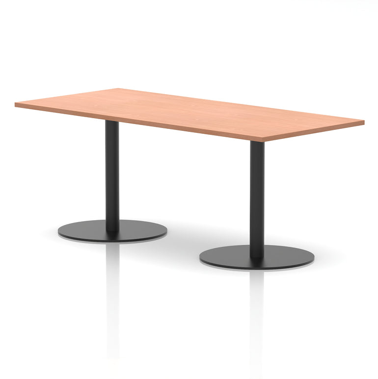 Italia Rectangular Poseur Table Black Leg