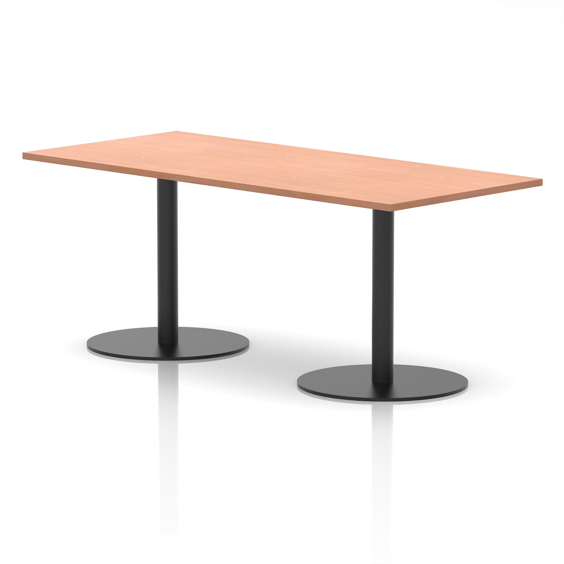Italia Rectangular Poseur Table Black Leg