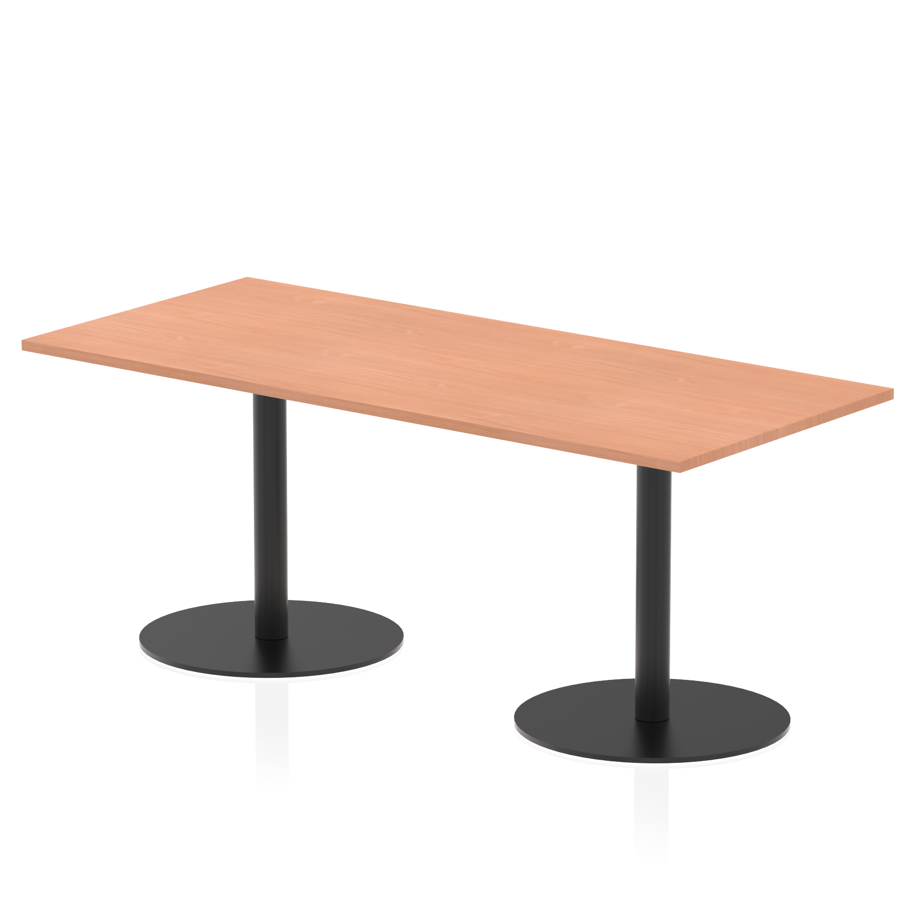 Italia Rectangular Poseur Table Black Leg