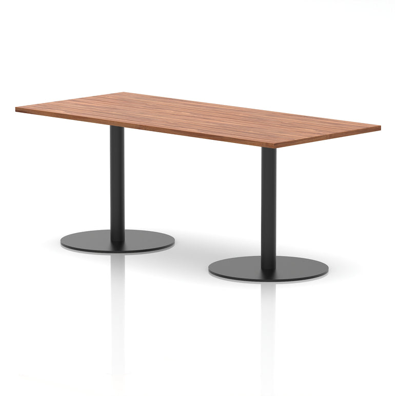 Italia Rectangular Poseur Table Black Leg