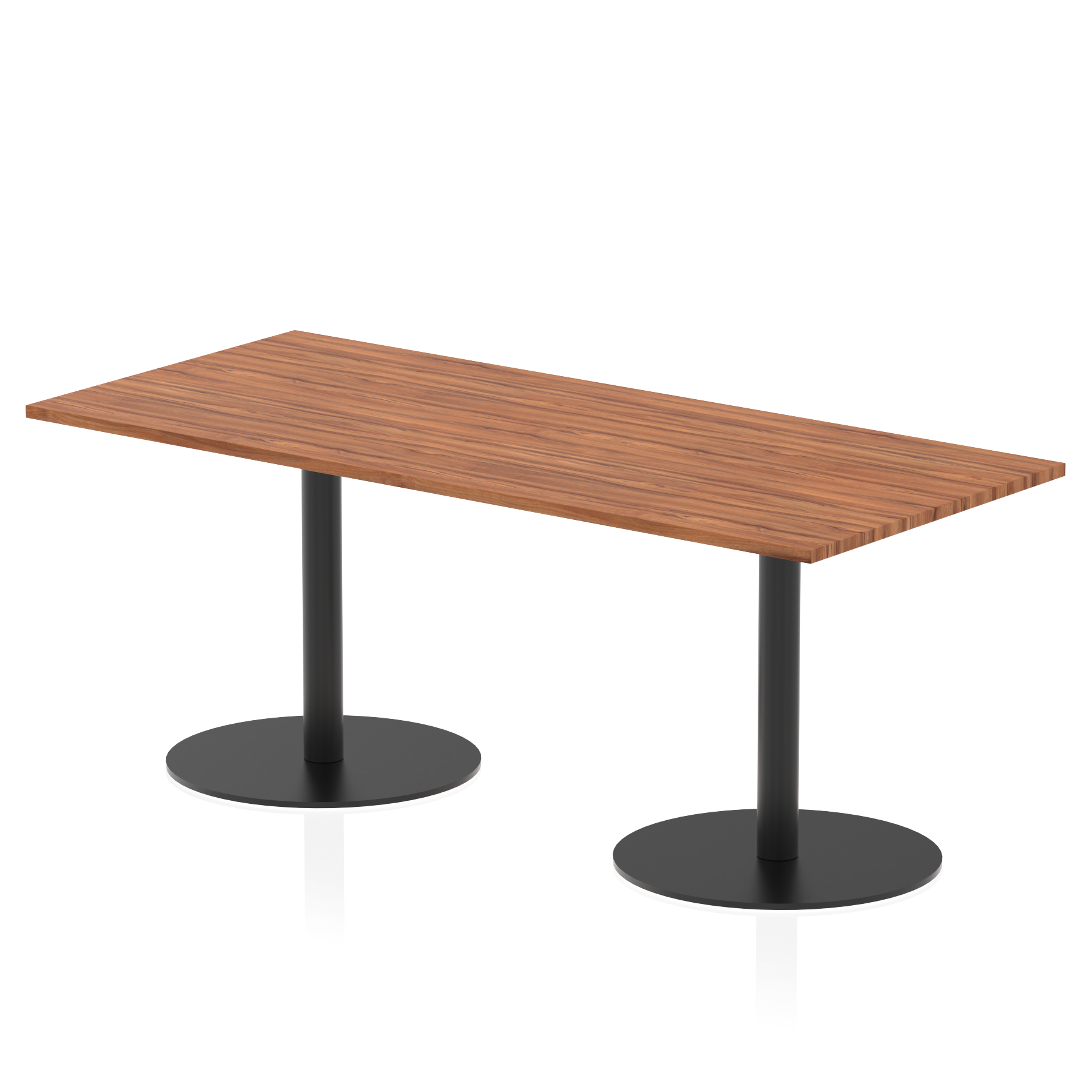 Italia Rectangular Poseur Table Black Leg