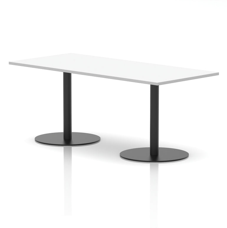 Italia Rectangular Poseur Table Black Leg