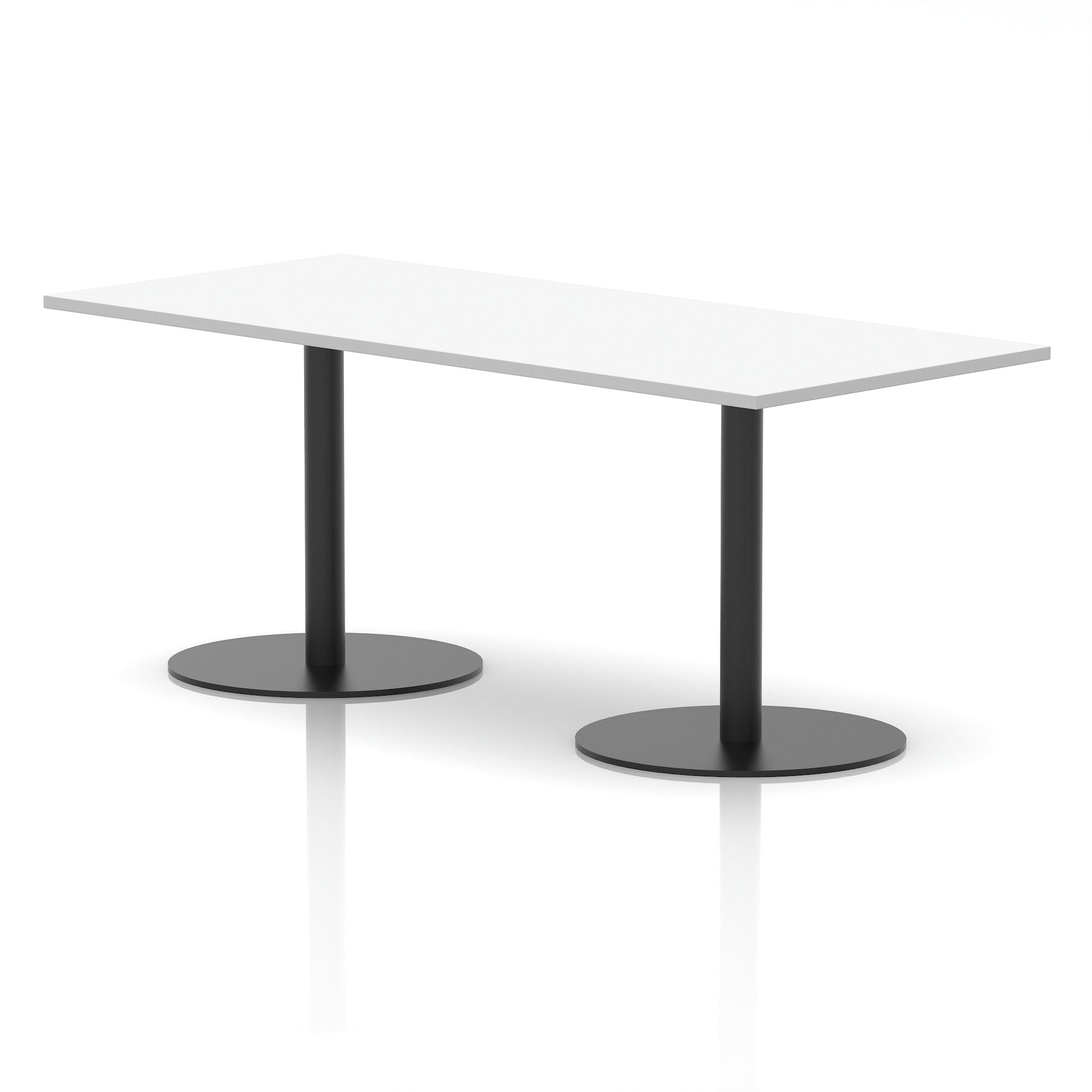 Italia Rectangular Poseur Table Black Leg