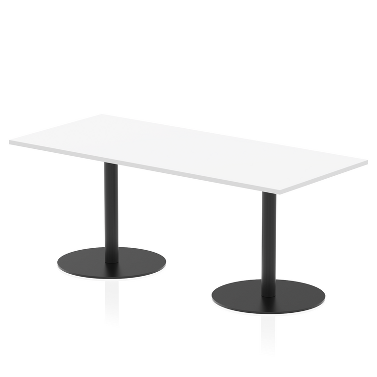 Italia Rectangular Poseur Table Black Leg