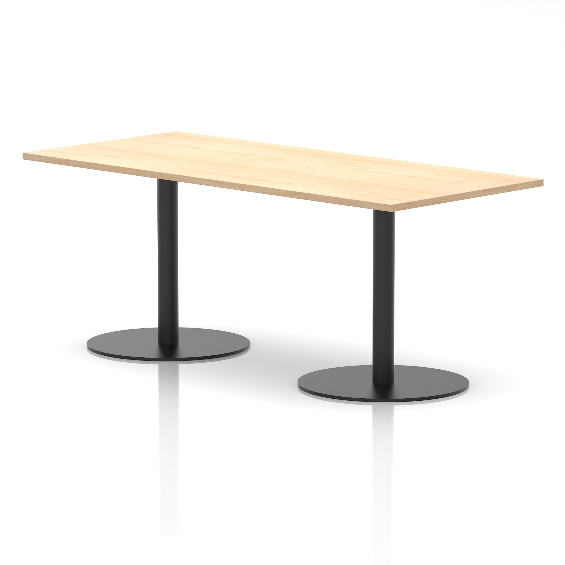 Italia Rectangular Poseur Table Black Leg
