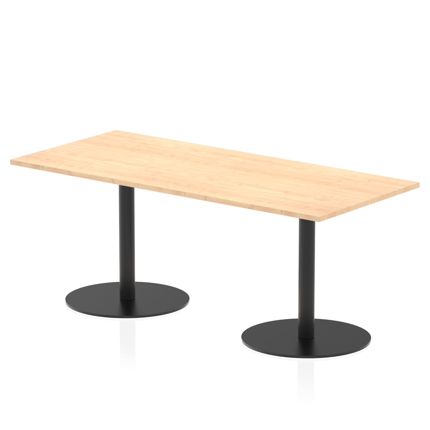 Italia Rectangular Poseur Table Black Leg