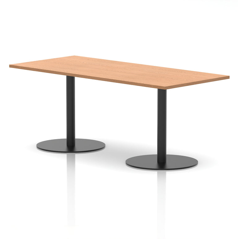 Italia Rectangular Poseur Table Black Leg