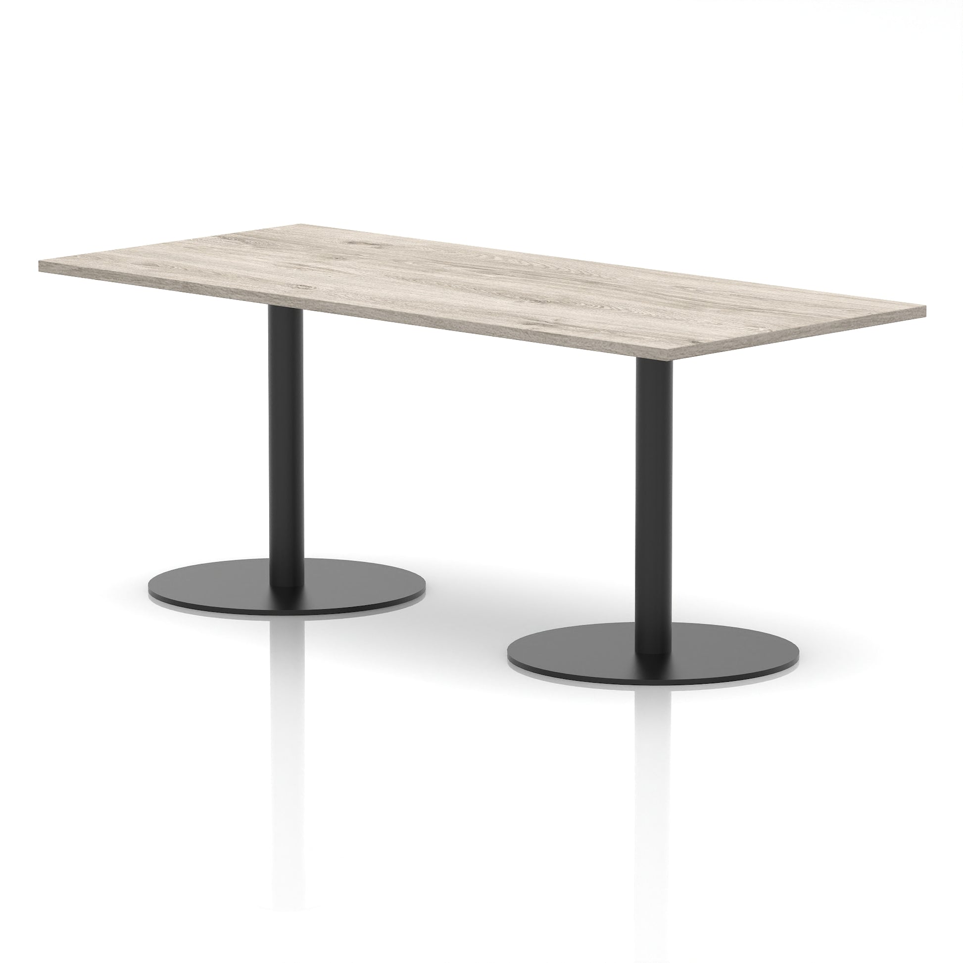 Italia Rectangular Poseur Table Black Leg