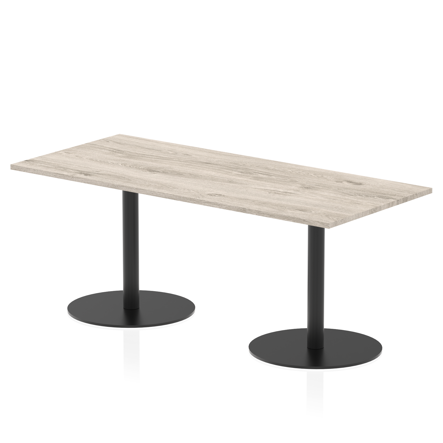 Italia Rectangular Poseur Table Black Leg