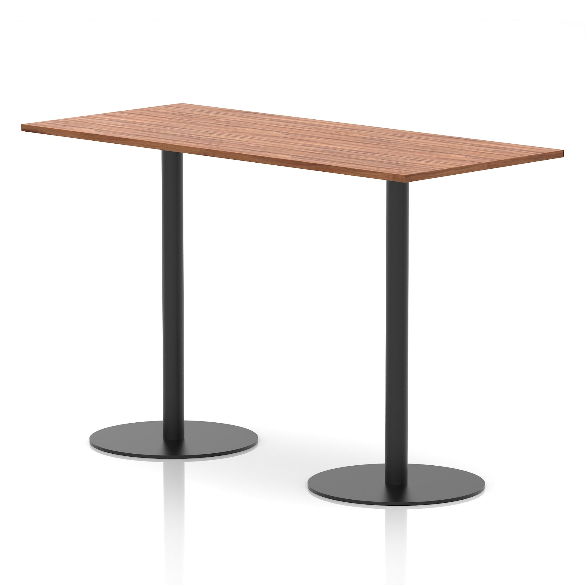 Italia Rectangular Poseur Table Black Leg