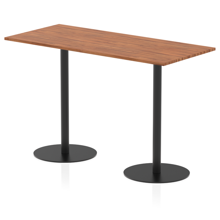 Italia Rectangular Poseur Table Black Leg