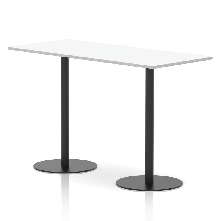 Italia Rectangular Poseur Table Black Leg