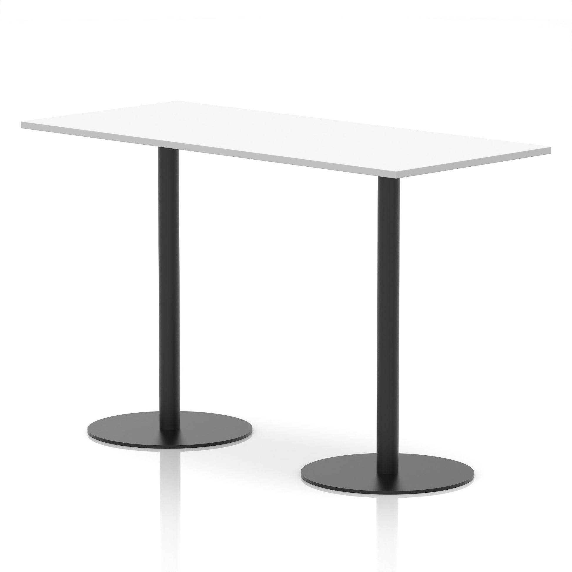 Italia Rectangular Poseur Table Black Leg