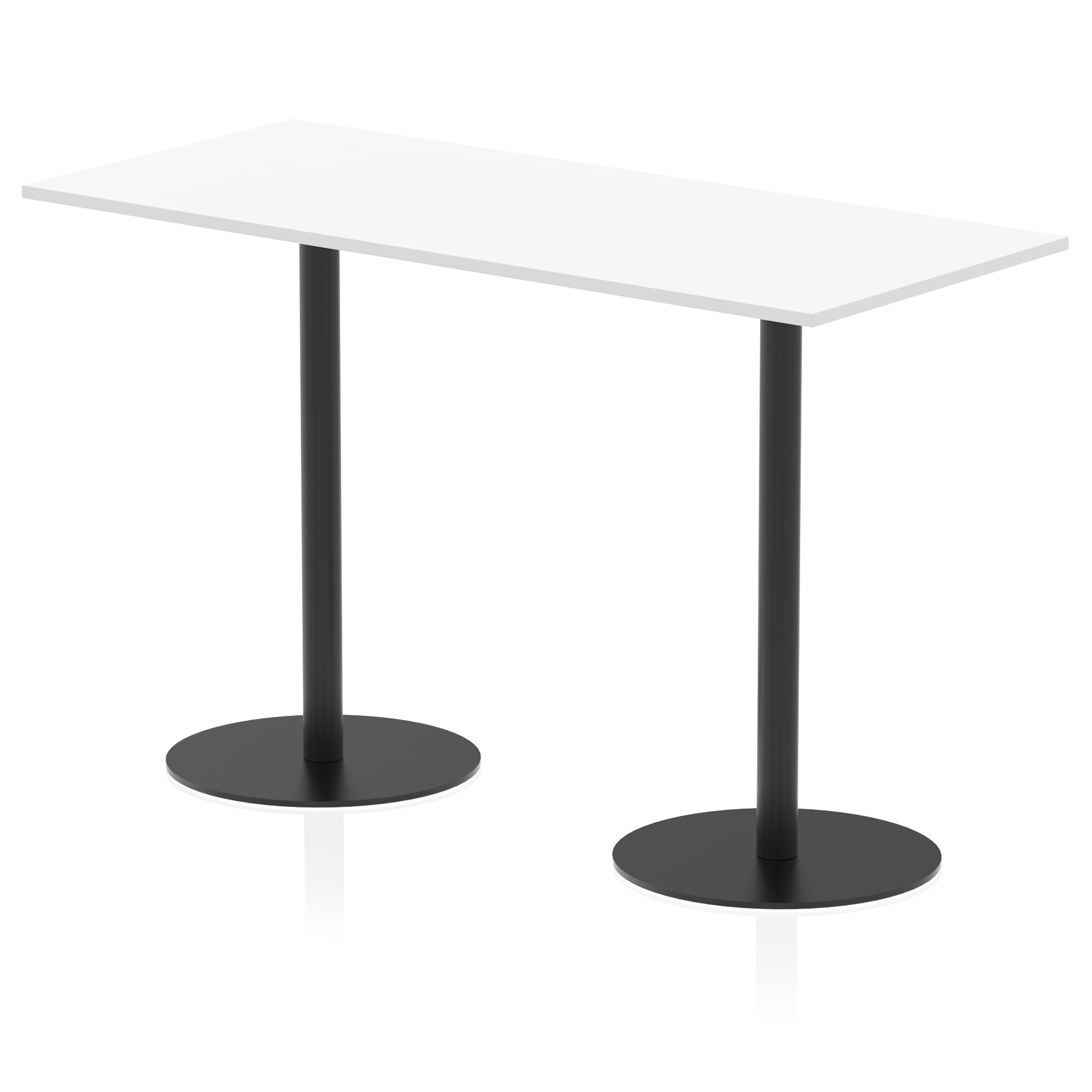 Italia Rectangular Poseur Table Black Leg