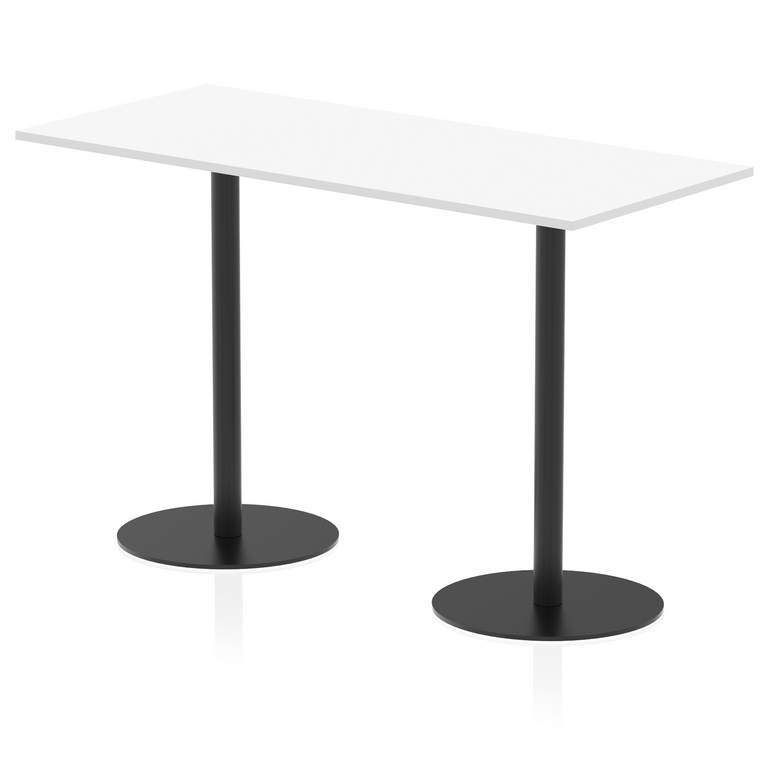 Italia Rectangular Poseur Table Black Leg